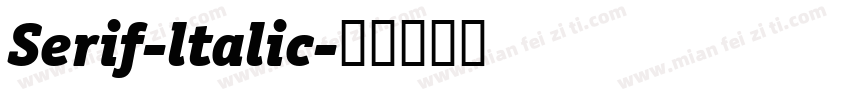 Serif-ltalic字体转换