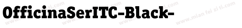 OfficinaSerITC-Black字体转换