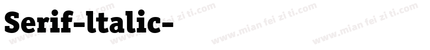 Serif-ltalic字体转换