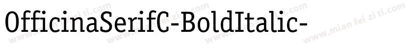 OfficinaSerifC-BoldItalic字体转换