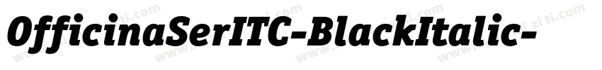 OfficinaSerITC-BlackItalic字体转换