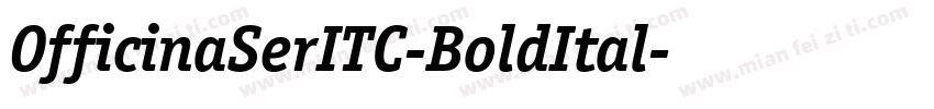 OfficinaSerITC-BoldItal字体转换