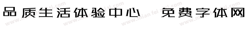 品质生活体验中心字体转换