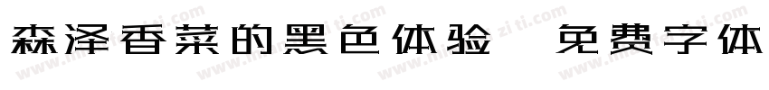 森泽香菜的黑色体验字体转换