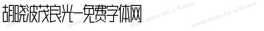 胡晓波茂良光字体转换