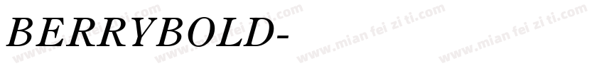 BERRYBOLD字体转换