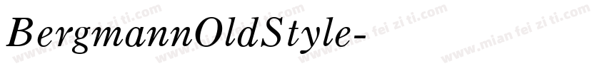 BergmannOldStyle字体转换