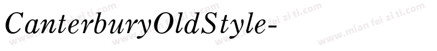 CanterburyOldStyle字体转换