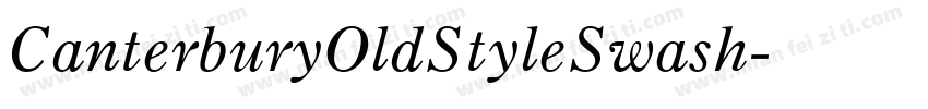 CanterburyOldStyleSwash字体转换