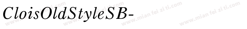 CloisOldStyleSB字体转换