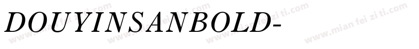 DOUYINSANBOLD字体转换