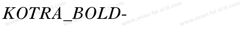 KOTRA_BOLD字体转换