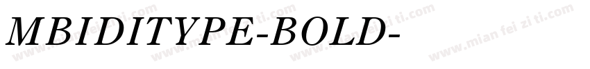 MBIDITYPE-BOLD字体转换