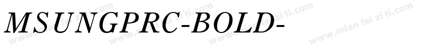 MSUNGPRC-BOLD字体转换