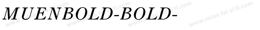 MUENBOLD-BOLD字体转换