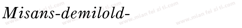 Misans-demilold字体转换