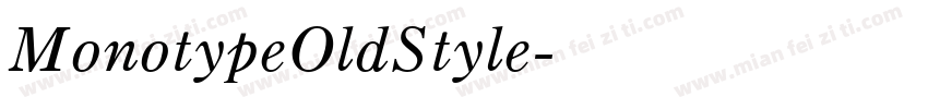MonotypeOldStyle字体转换
