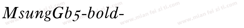 MsungGb5-bold字体转换