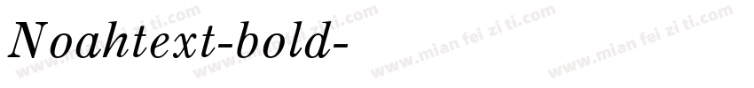 Noahtext-bold字体转换