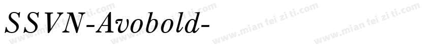 SSVN-Avobold字体转换