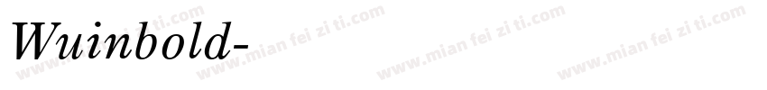 Wuinbold字体转换