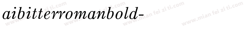 aibitterromanbold字体转换