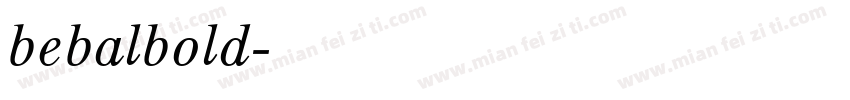 bebalbold字体转换