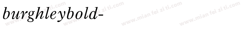 burghleybold字体转换