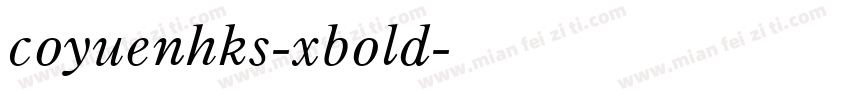 coyuenhks-xbold字体转换