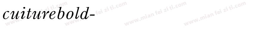 cuiturebold字体转换