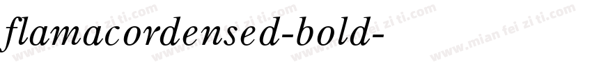 flamacordensed-bold字体转换