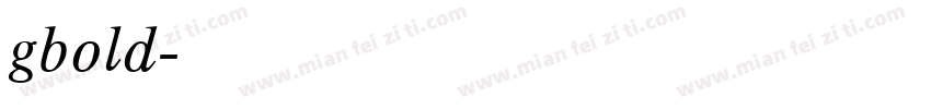 gbold字体转换
