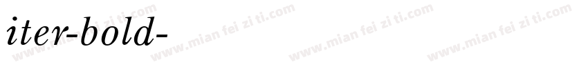 iter-bold字体转换