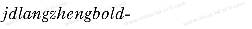 jdlangzhengbold字体转换