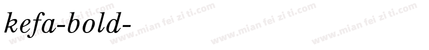 kefa-bold字体转换