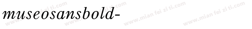 museosansbold字体转换