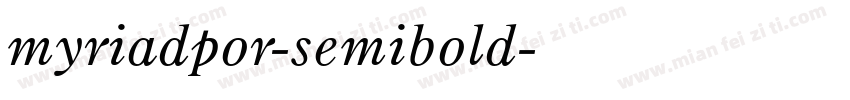 myriadpor-semibold字体转换