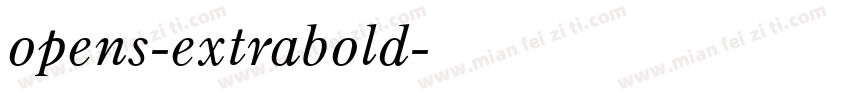 opens-extrabold字体转换