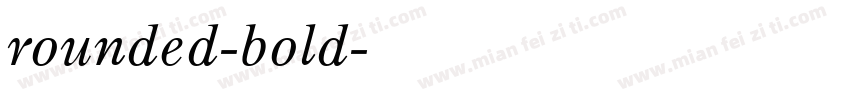 rounded-bold字体转换