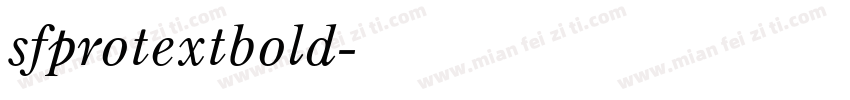 sfprotextbold字体转换
