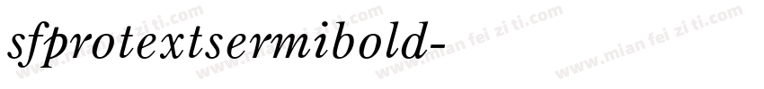 sfprotextsermibold字体转换