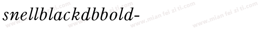 snellblackdbbold字体转换