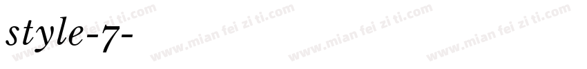 style-7字体转换