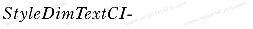 赫思StyleDimTextCI字体转换