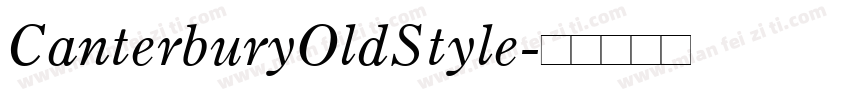 CanterburyOldStyle字体转换