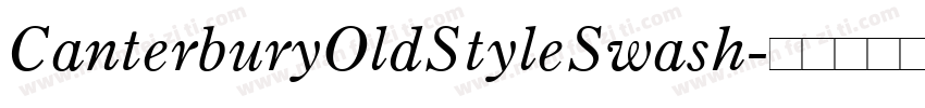 CanterburyOldStyleSwash字体转换