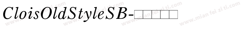 CloisOldStyleSB字体转换