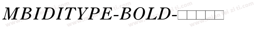 MBIDITYPE-BOLD字体转换