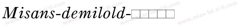 Misans-demilold字体转换
