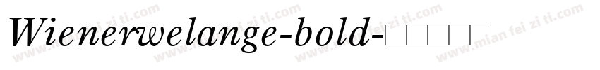 Wienerwelange-bold字体转换
